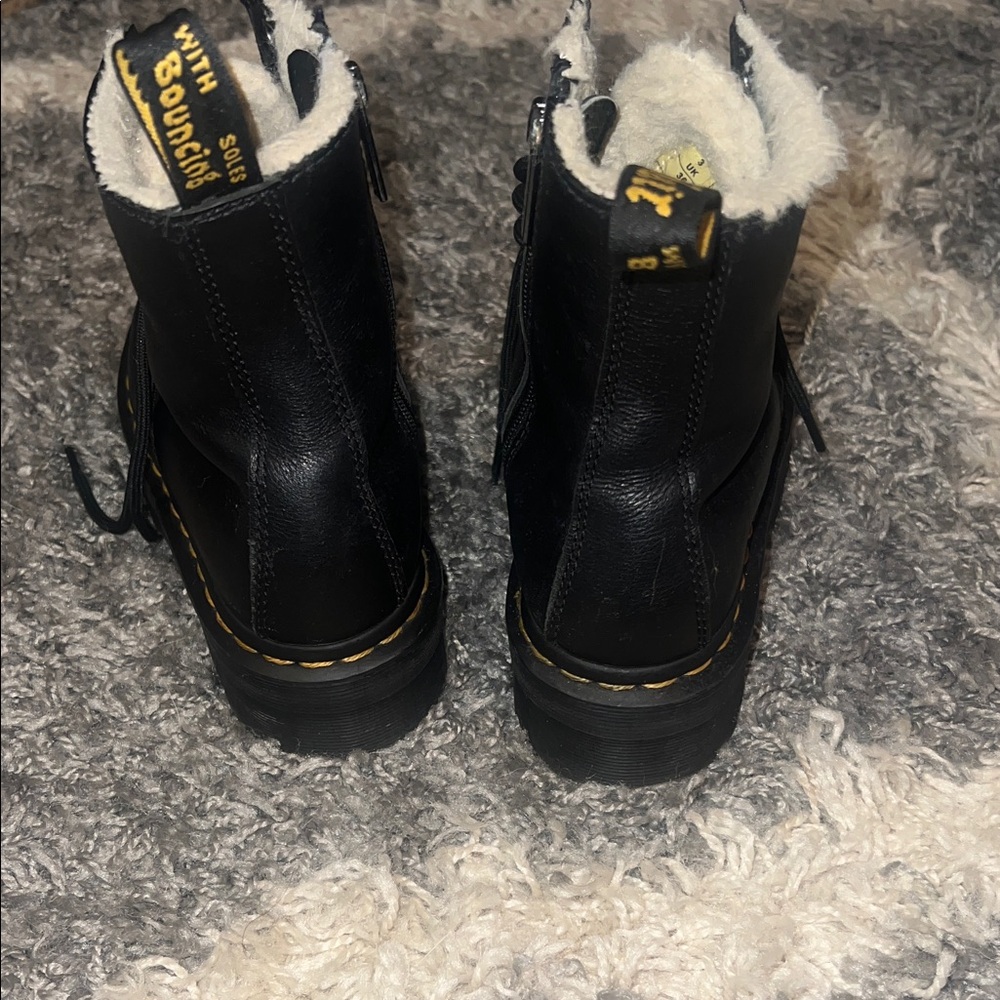 Dr. Marten’s size men’s 4 women’s 5.5/6 Jadon style platform Black Leather Boots - Picture 4 of 7